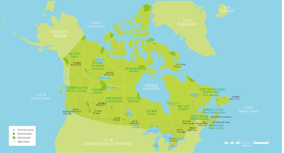 加拿大岛屿地图图片